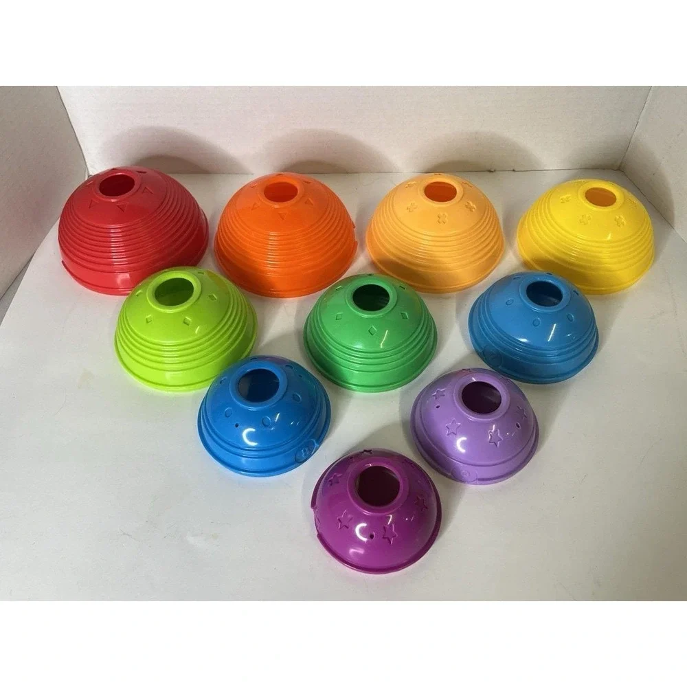 Fisher Price Stack And Roll Numbered 1-10 Nesting Cups Baby Toy
